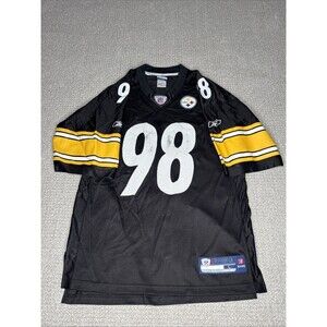 Authentic RBK NFL Equipment Pittsburgh Steelers Casey Hampton Jersey Size Large